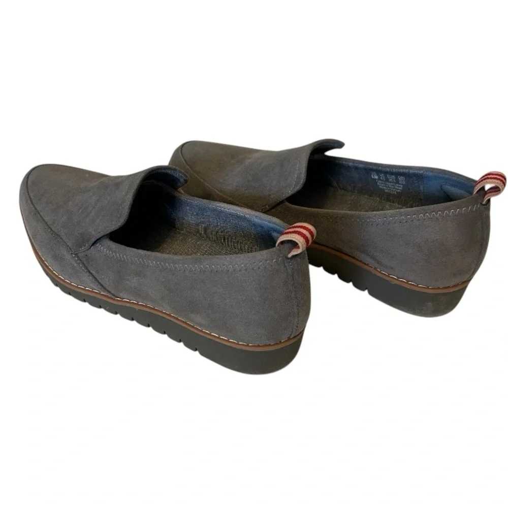 •Dr Scholls Sustainable Comfort Slip On Loafer Sz 6.5 Gray, lug sole